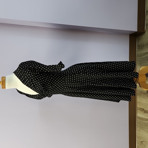 UNIQUE VINTAGE polka-dot swing dress - Picture 8 of 13